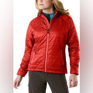 REI Revelcloud Jacket Women Size XS FLAWS Reddish Orangish Polyester Fill Hiking